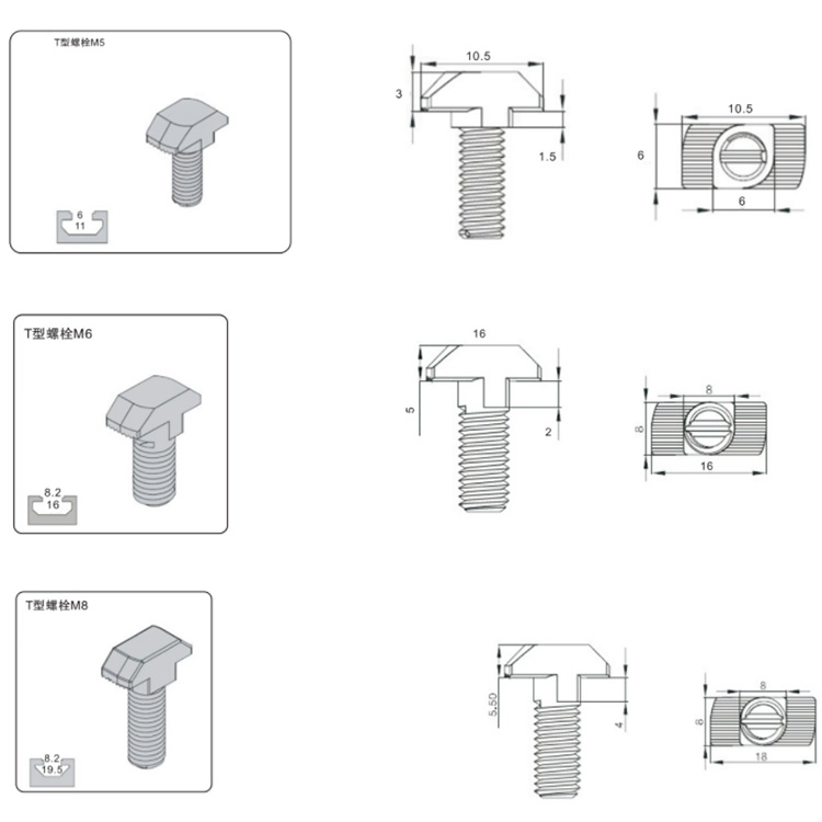 T形螺栓